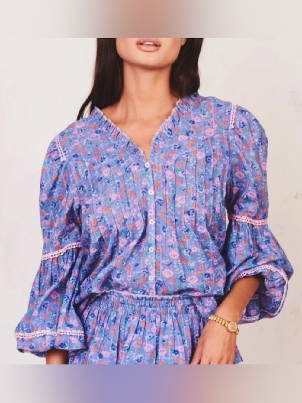 LoveShackFancy Levine Top Summer Blues
